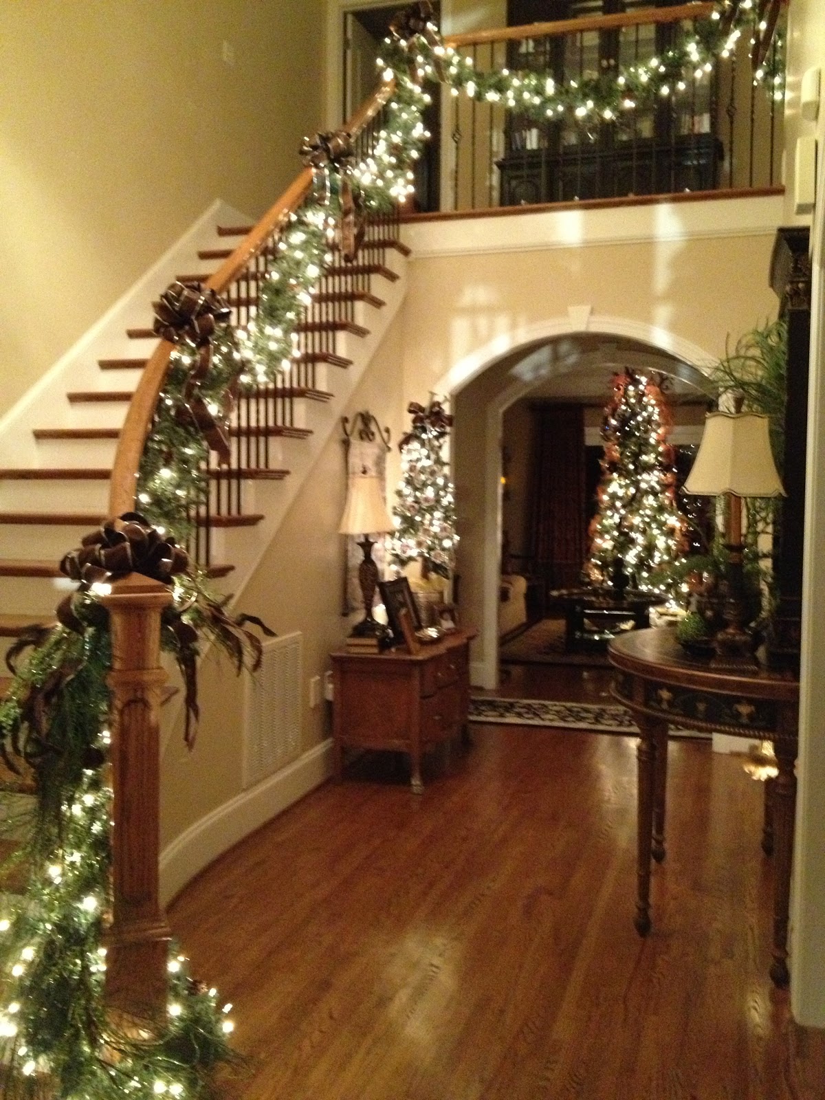 christmas staircase decorations decoration