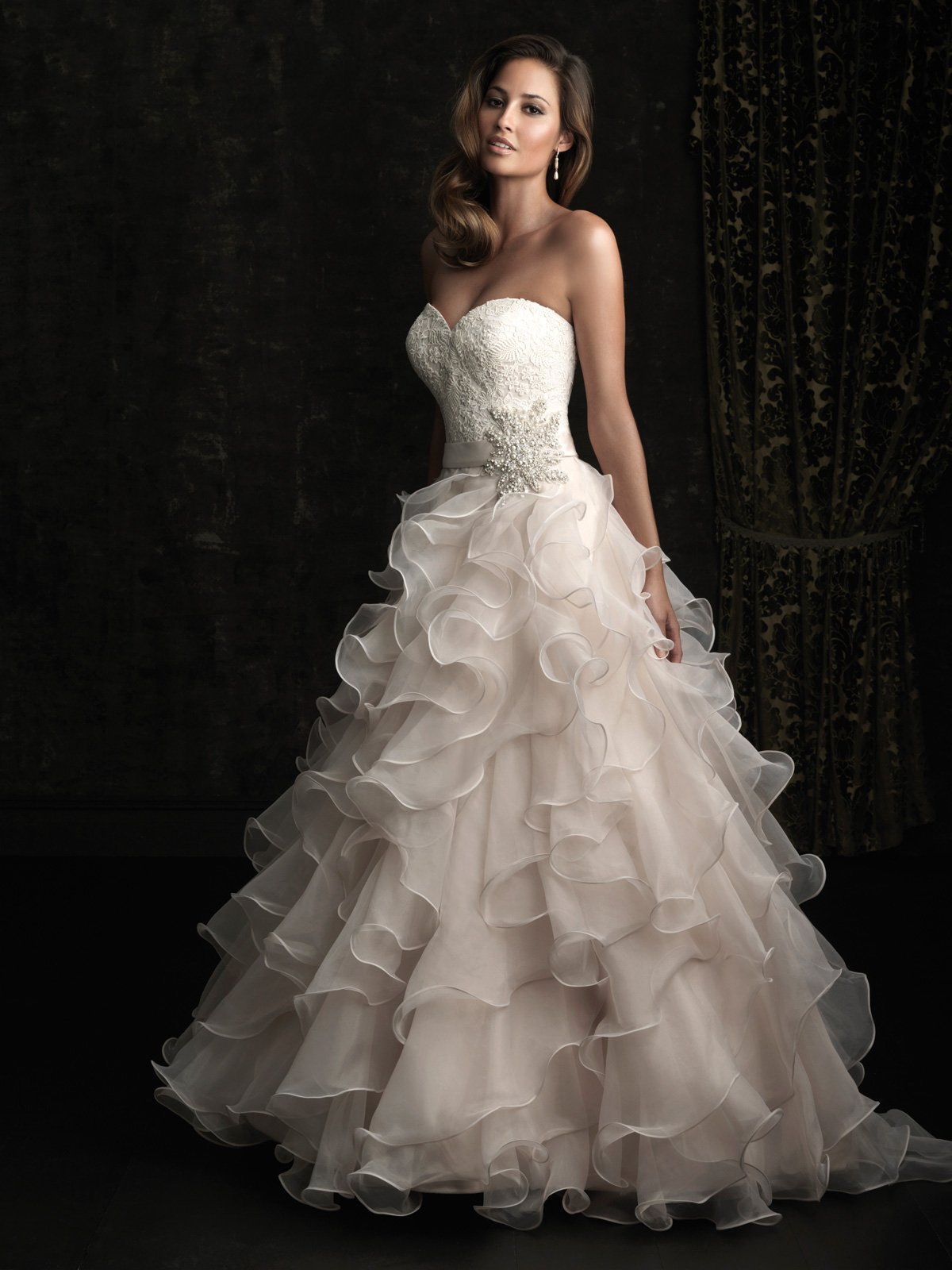 ball gown wedding dress with belt