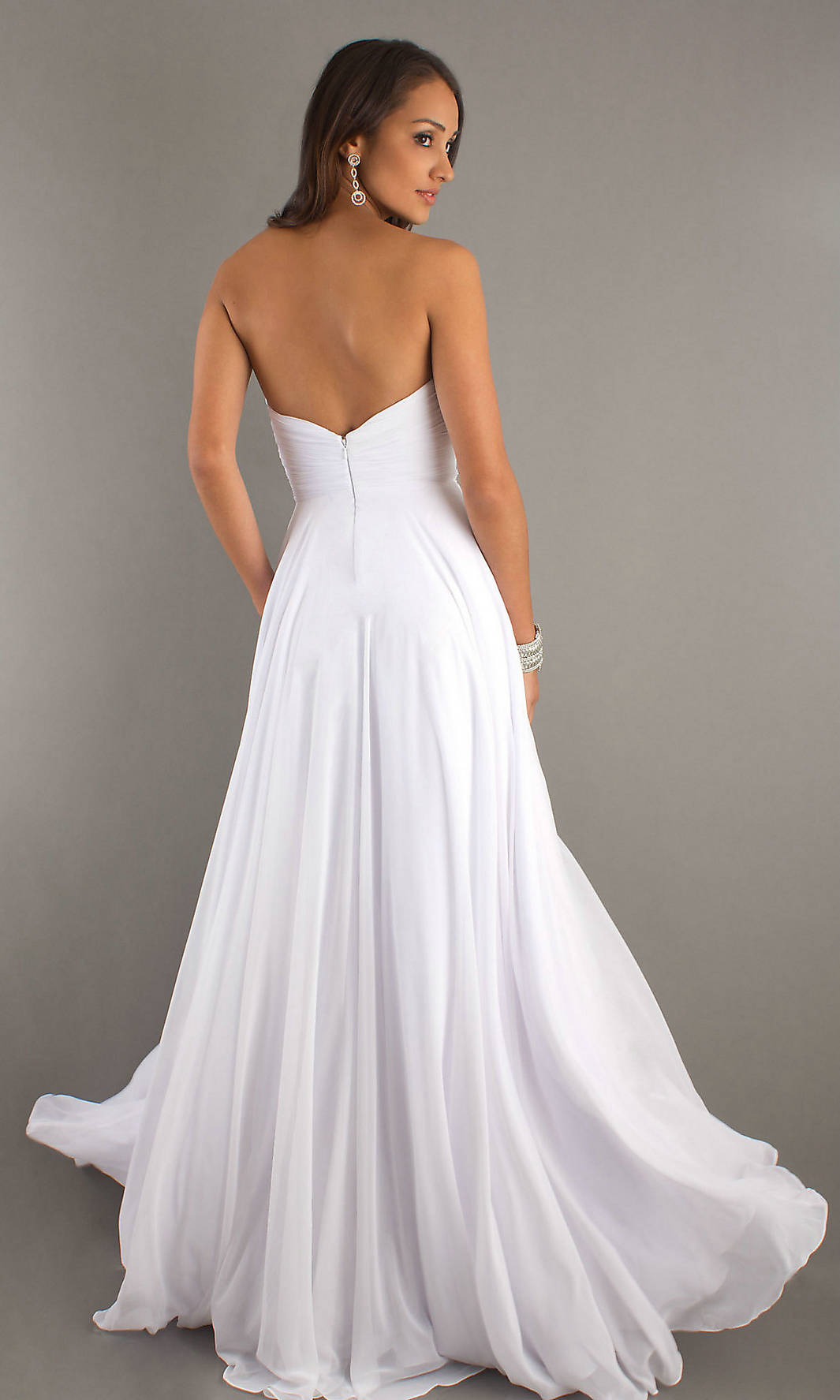 all white prom dress