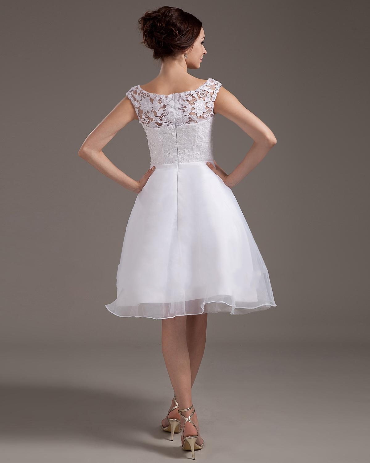Short White Lace Wedding Dresses