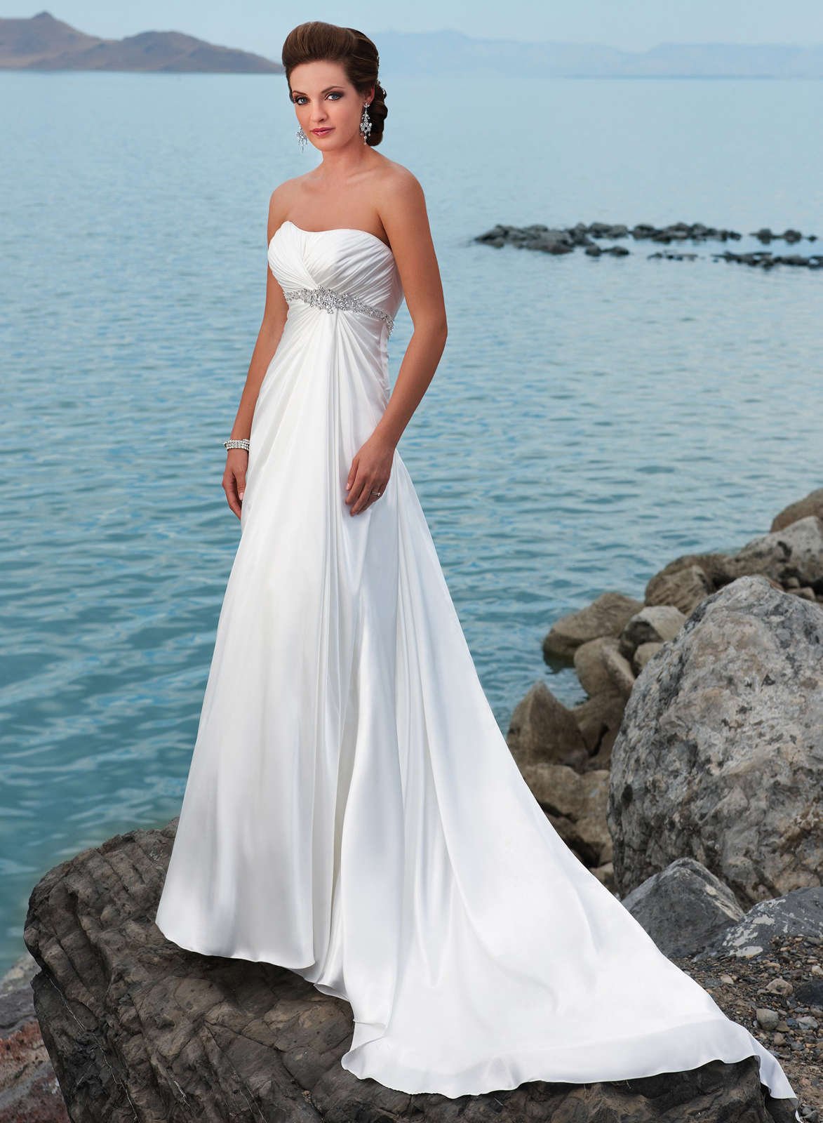 evening gowns for beach wedding