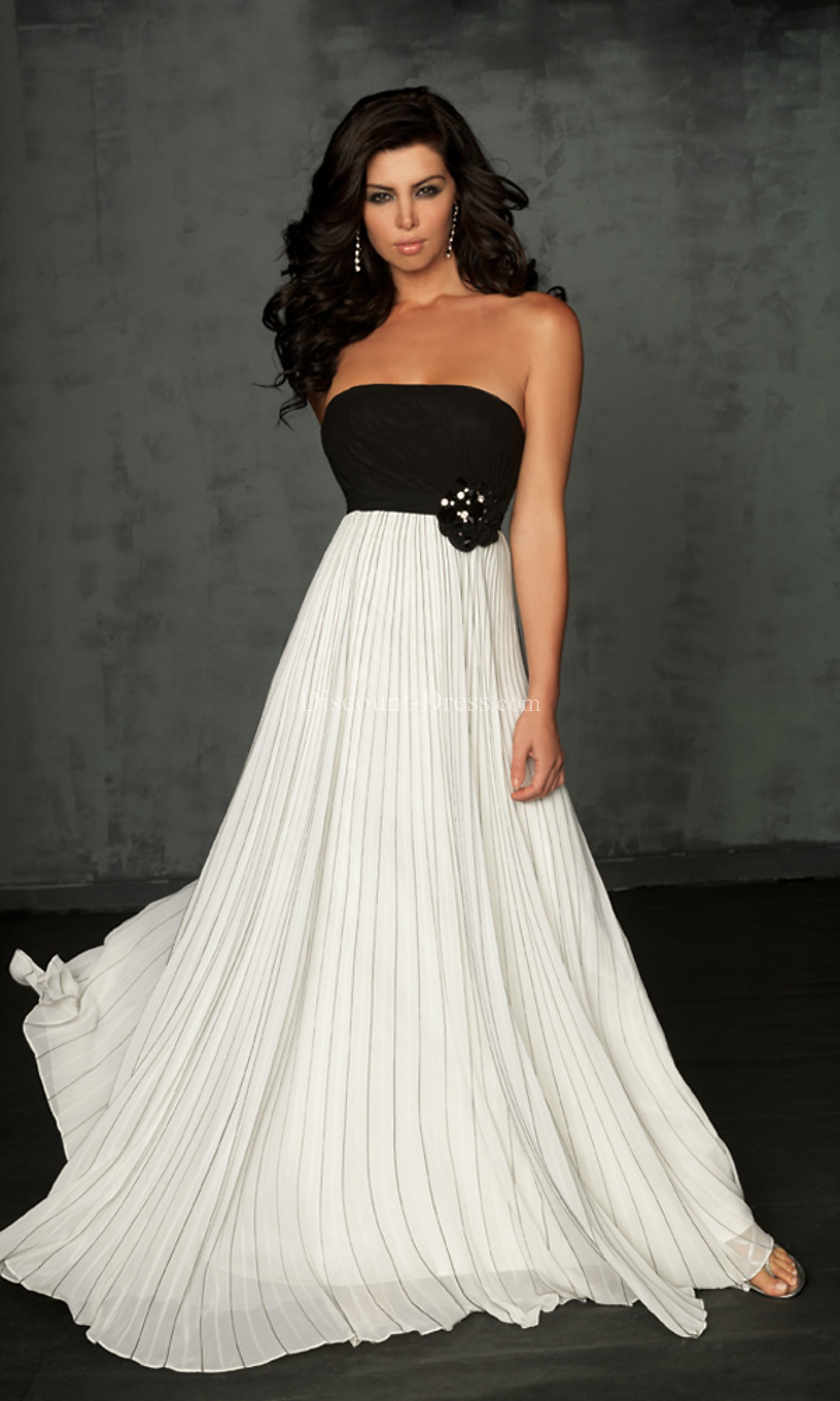 Fancy Sheer Silver Glitter V-neck Mermaid Prom Dress - VQ