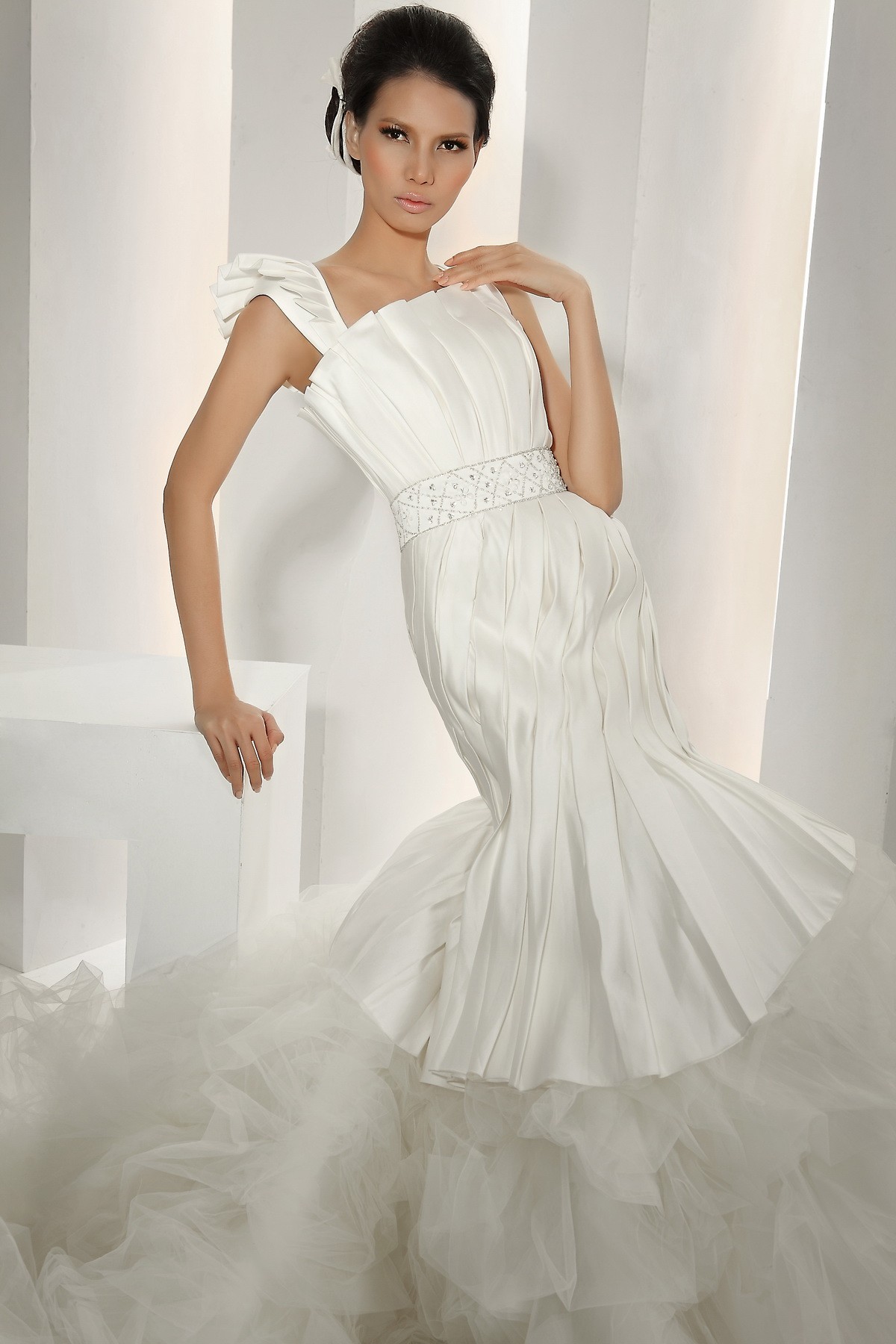 elegant luxurious trumpet mermaid wedding dress
