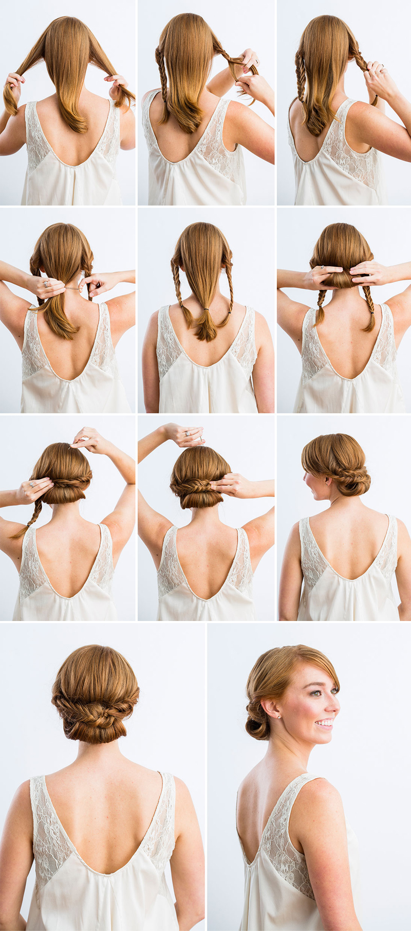 DIY Wedding Hairstyle for Long Hair