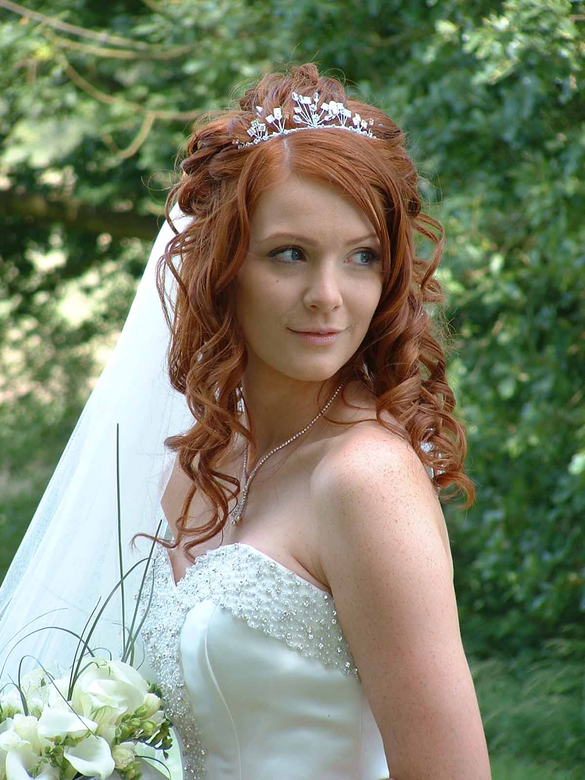 Wedding Hairstyles Curly Hair With Veil