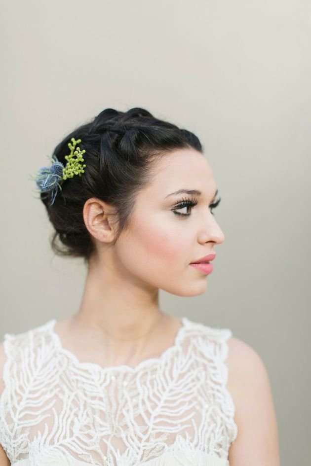 Short Hairstyles Braids Wedding Bride