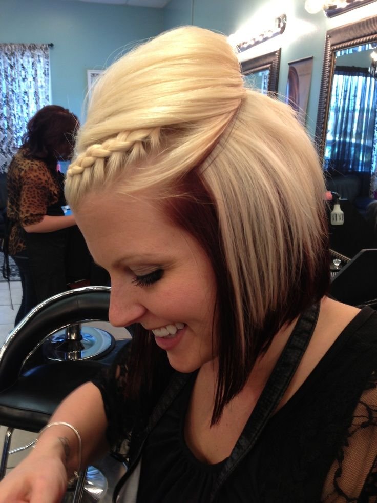 Short Hairstyles Braids with Bangs