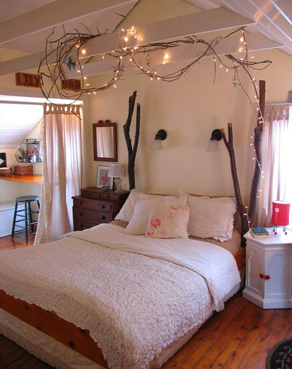 Bedroom Decorating Ideas with Christmas Lights