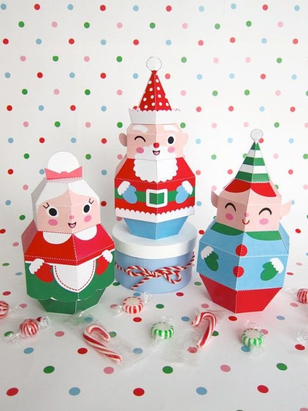 Paper Christmas Craft Santa's