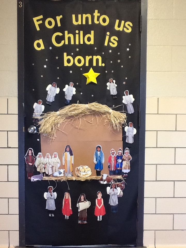 Religious Christmas Classroom Door