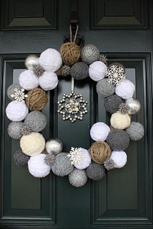 Yarn Ball Wreath