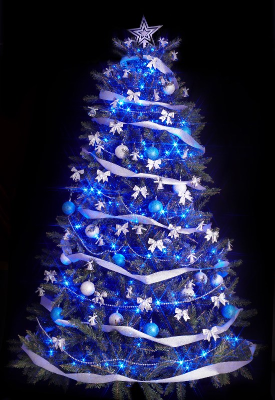 black-christmas-tree-with-lights