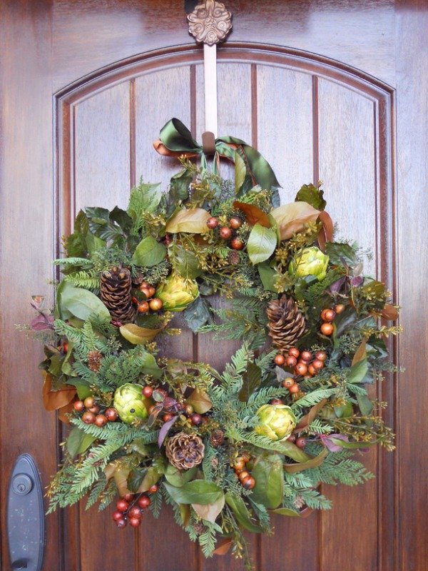 christmas-front-door-grapevine-wreath-ideas