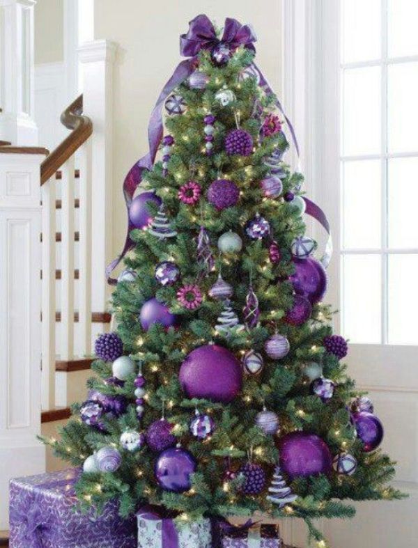 green-purple-christmas-tree