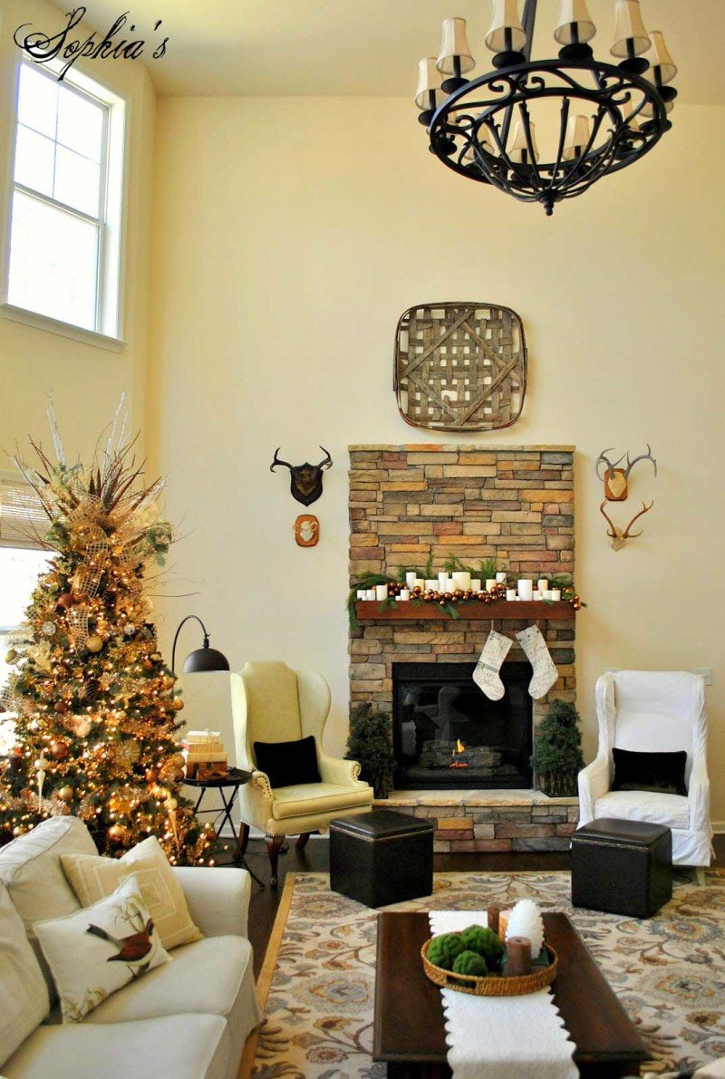 rustic-christmas-living-room-decorating-ideas