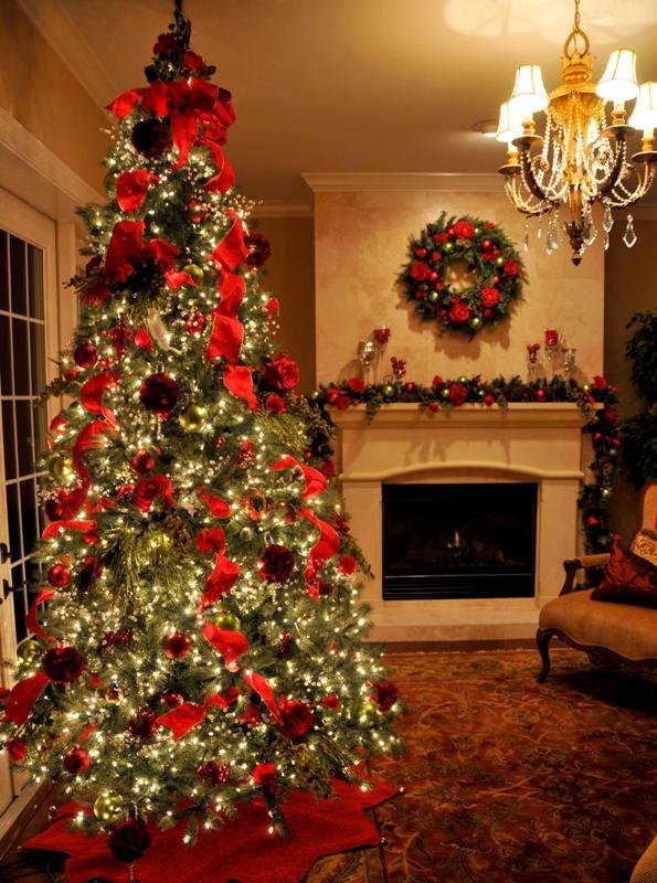 tall-traditional-christmas-tree-decorations