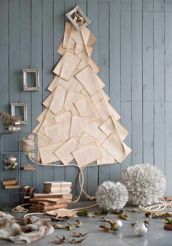 christmas-tree-made-of-book-pages
