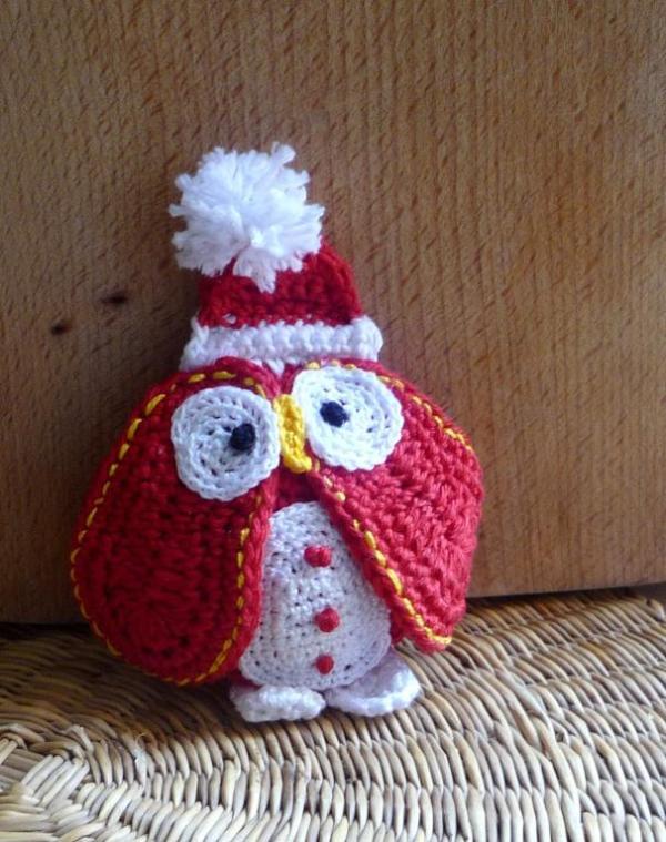 crochet-owl-christmas-ornaments
