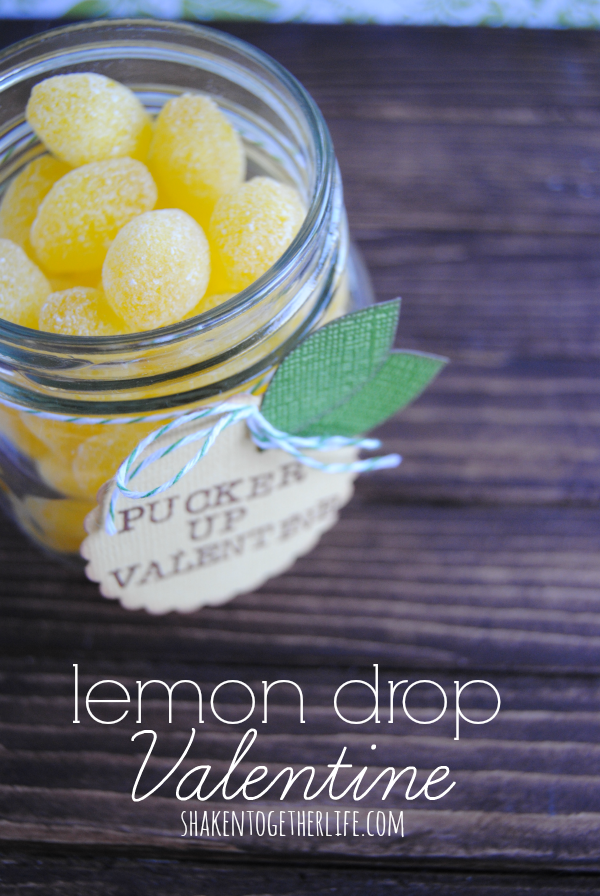 DIY Lemon Drop Valentine Mason Jar Gift