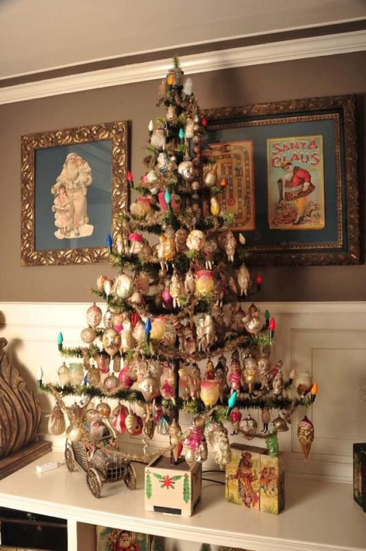 Vintage Christmas Tree Decorating Ideas Vintage Glass Ornament Tree ...