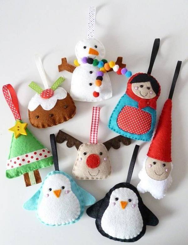 25 Festive Felt Christmas Ornaments Ideas - MagMent